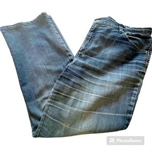 Gloria Vanderbilt Amanda Straight Leg Medium Blue Denim Jeans.  Size = 16W